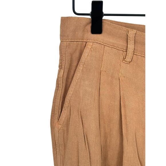 Free People New! Faded Love Linen Blend Pants Brown Casual Boho Size 26 - Picture 7 of 14